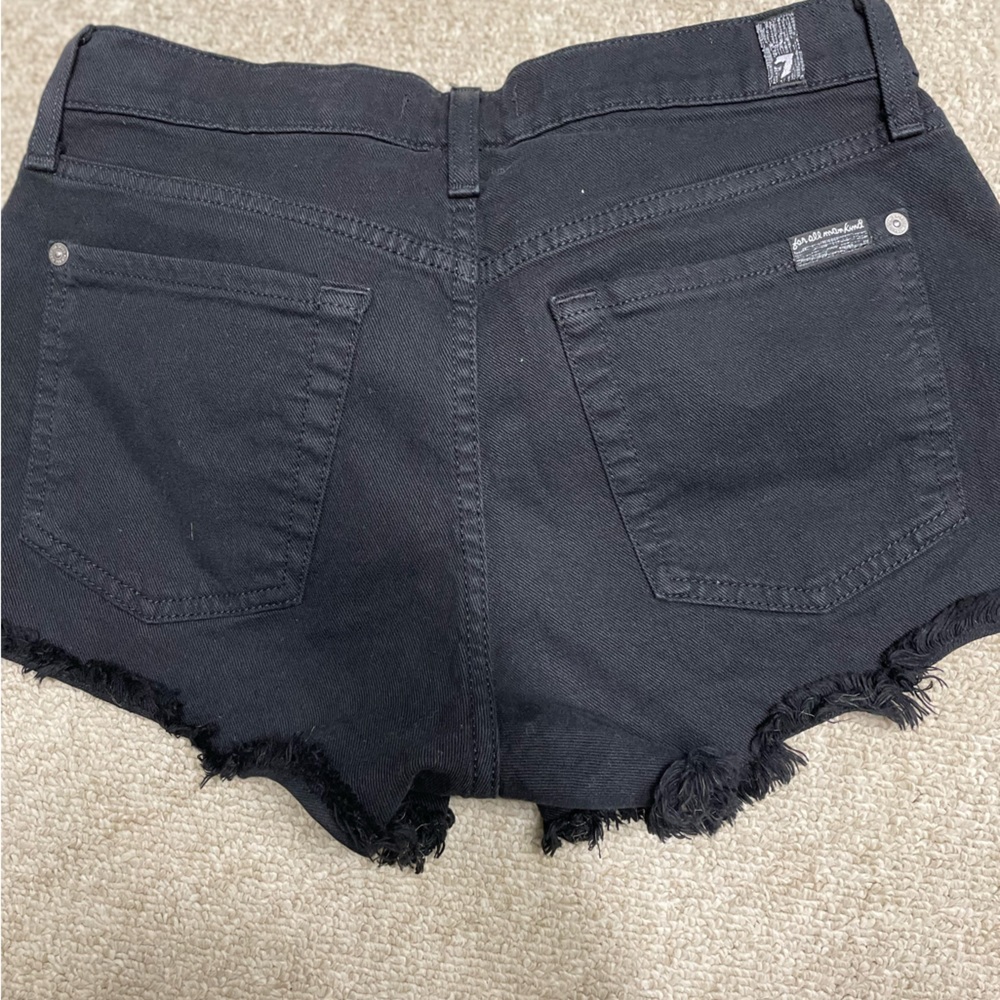 7 for All Mankind black cutoff shorts size 27